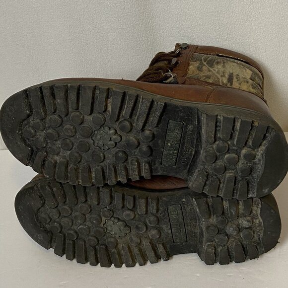 Wolverine Leather Work Boots Mens Sz 9.5 Brown Camo Gore-Tex Insulated Mid Calf - Picture 10 of 13